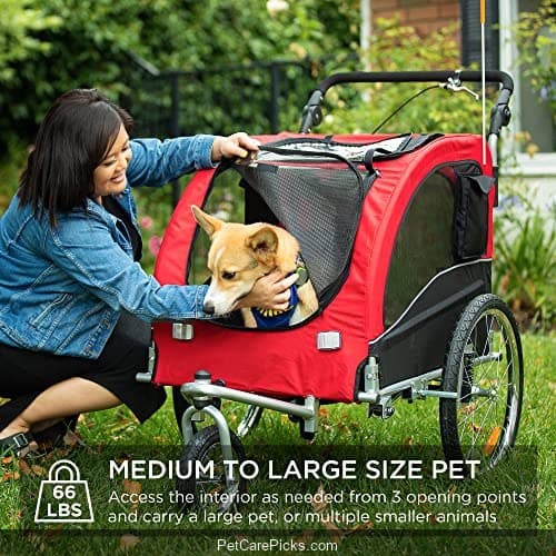 Best Choice Products 2-in-1 Pet Stroller & Trailer - Image 1