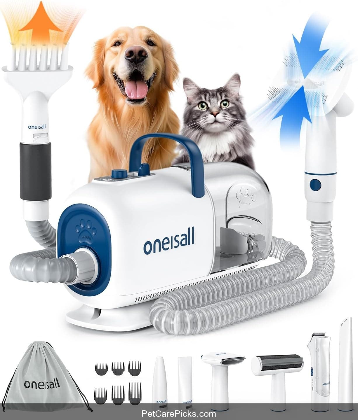 oneisall Pet Grooming Vacuum with 2L Dust Cup - Image 1