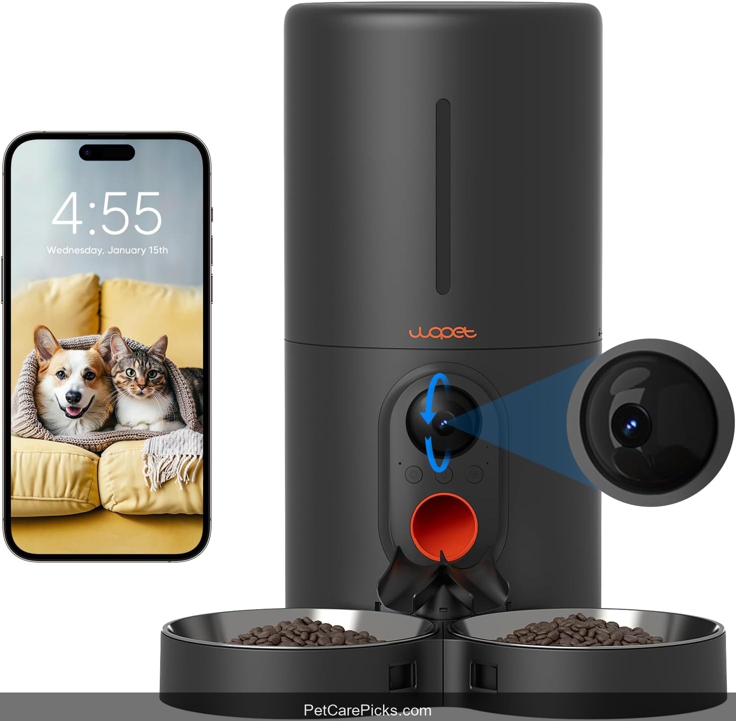 WOPET Smart Automatic Pet Feeder with HD Camera