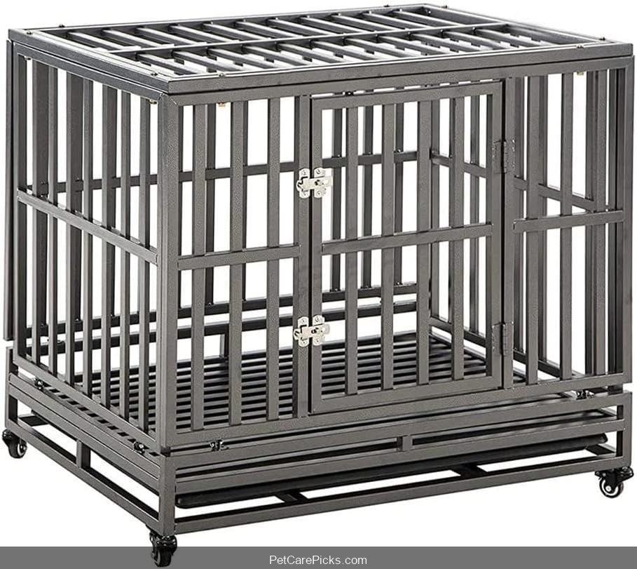 KELIXU Heavy Duty Steel Dog Crate 48"